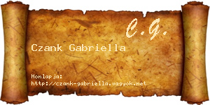Czank Gabriella névjegykártya